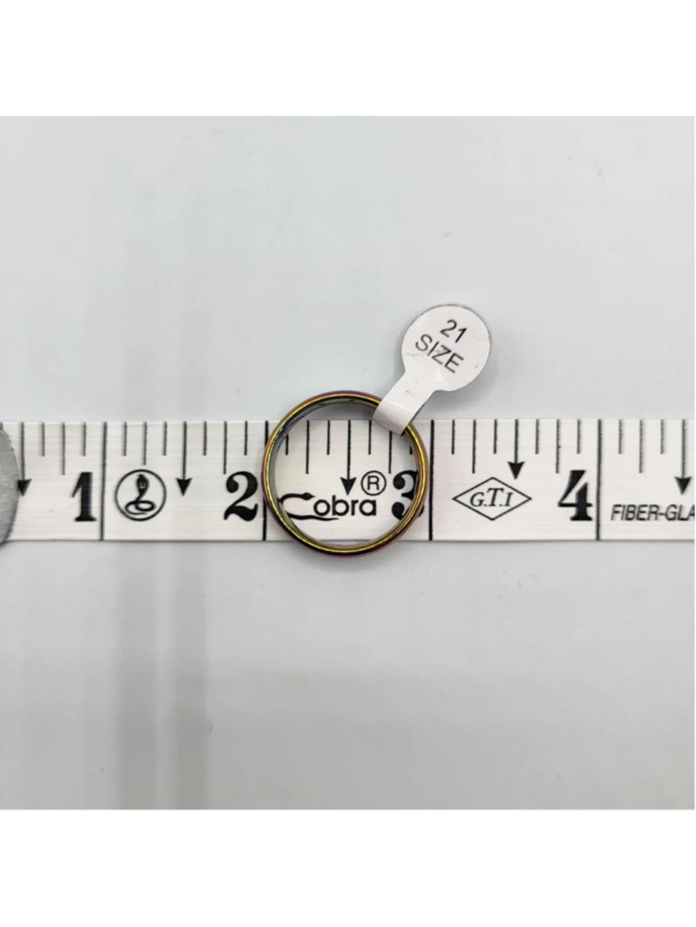 Men's US Size 11.75 Stainless Steel Rainbow Iridescent Band Ring – Unisex – NWOT